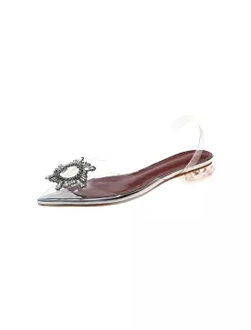 Crystal Pointed Toe Clear Flats