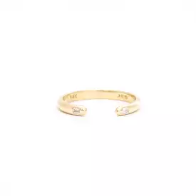 Diamond Baguette Half Round Cuff Ring