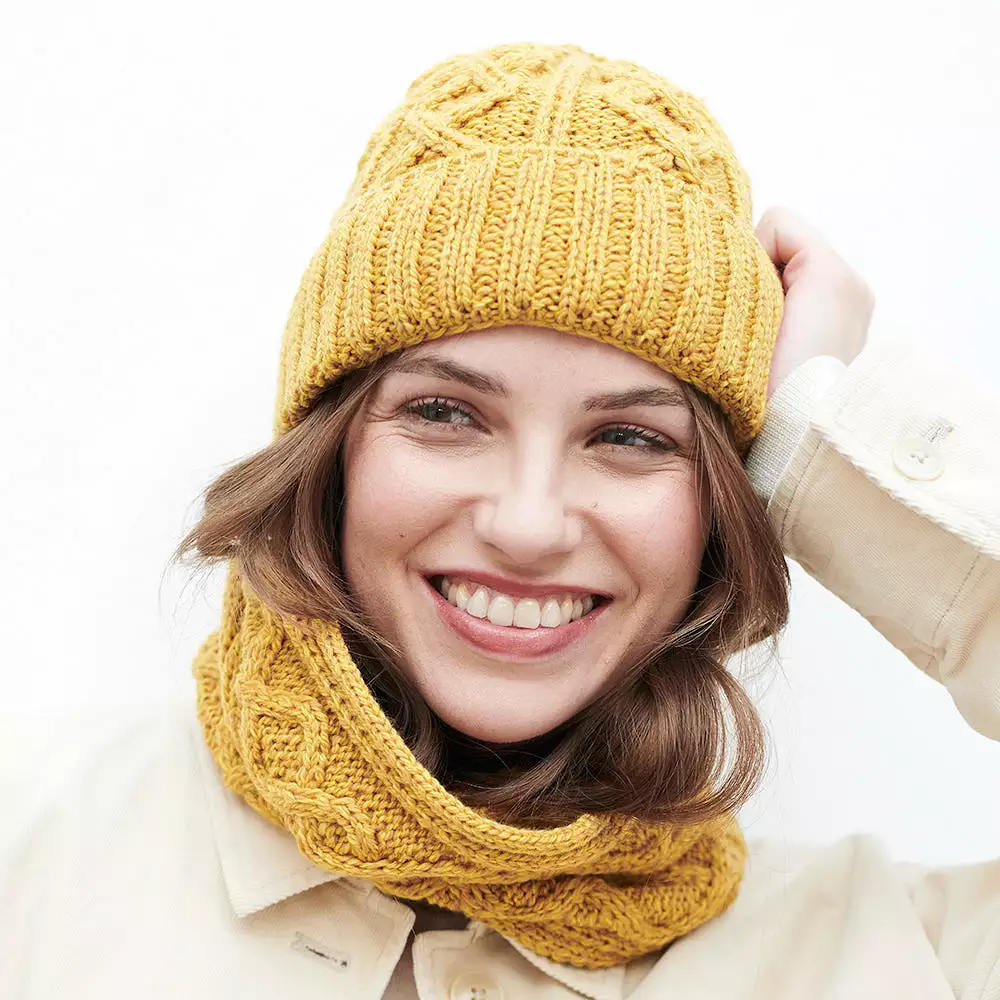 Diamond Stitch Snood Scarf (Infinity)