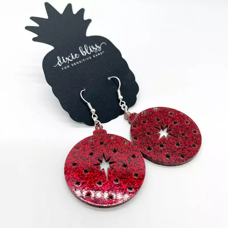 Dixie Bliss Ruby Ornament Earrings