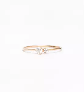 Double Prong Diamond Ring