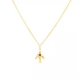 Dove & Heart Charm Necklace