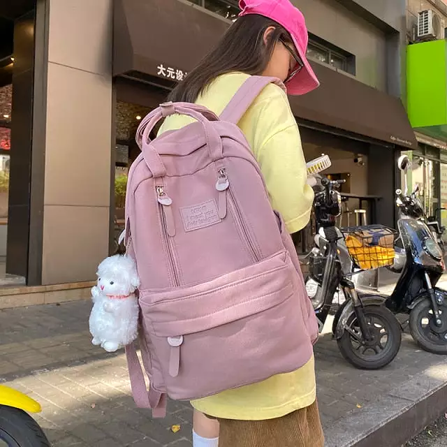 EnoPella Travel Mochila Kawaii Canvas Women Backpack