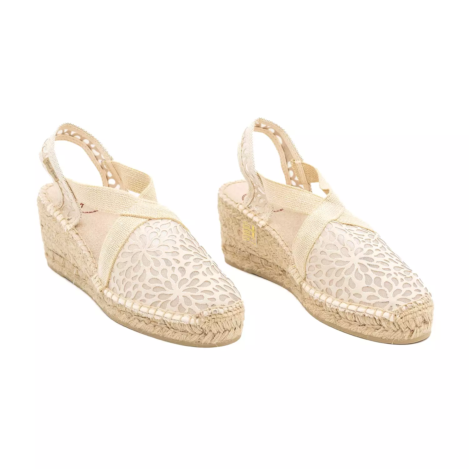 Floral Cotton Blend Wedges For Women - Terra-IK