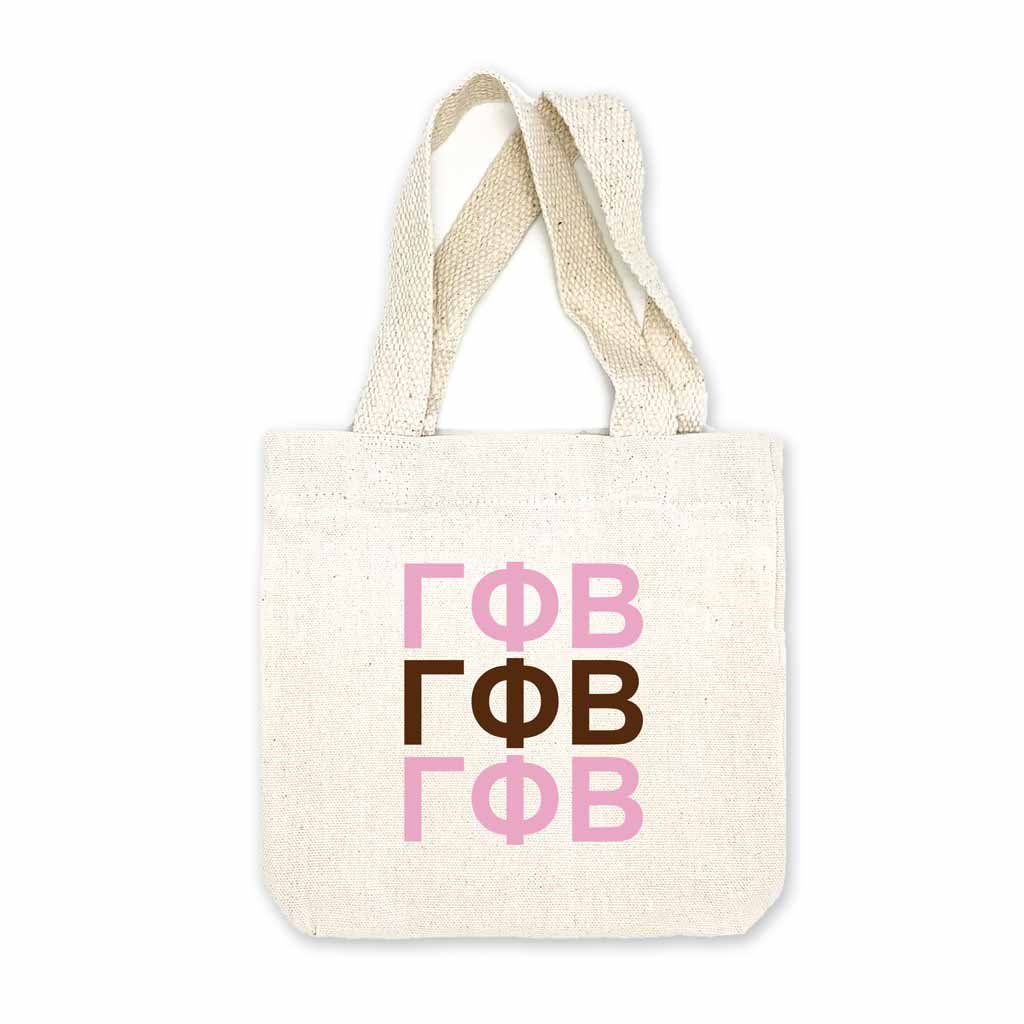 Gamma Phi Beta Sorority Greek Letters Mini Tote Gift Bag