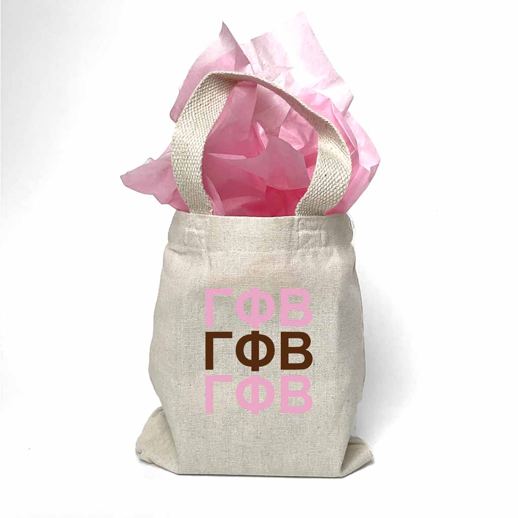 Gamma Phi Beta Sorority Greek Letters Mini Tote Gift Bag