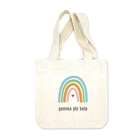 Gamma Phi Beta Sorority Rainbow Mini Tote Gift Bag