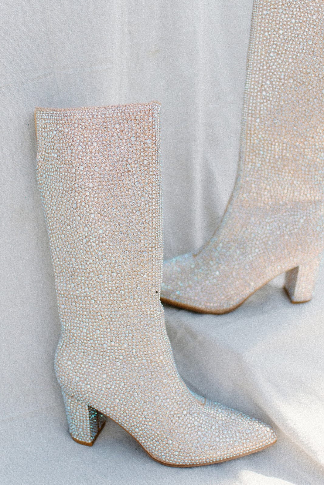 Gold Rhinestone Boots