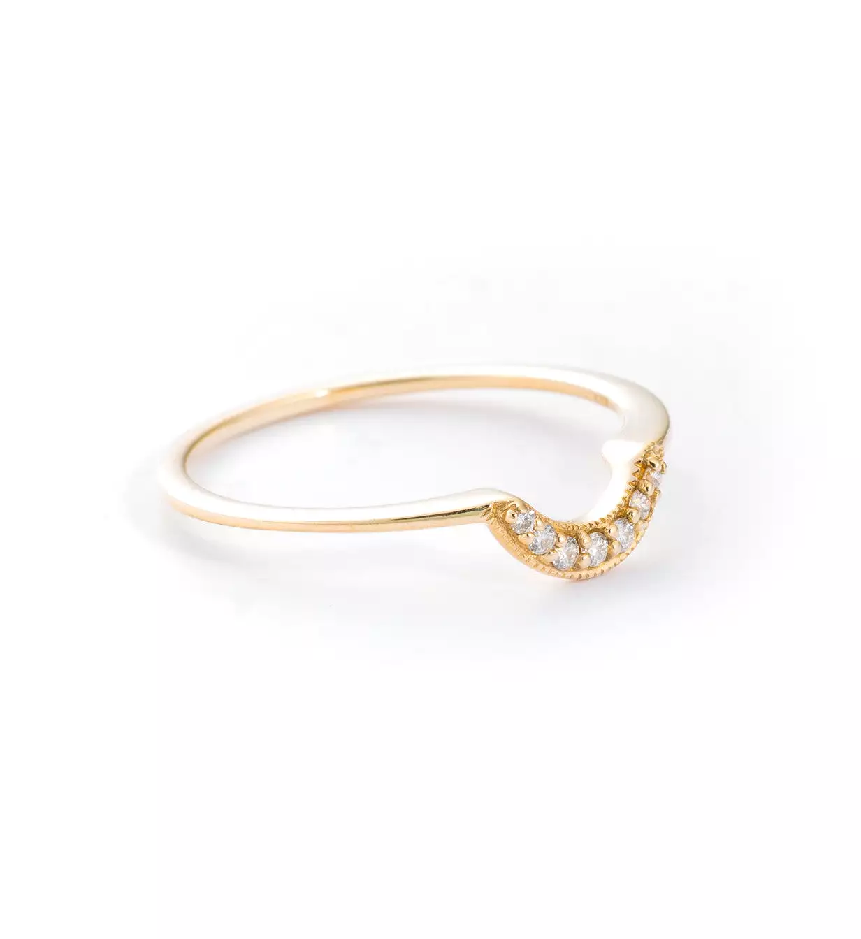 Gold Tiny Crescent Ring