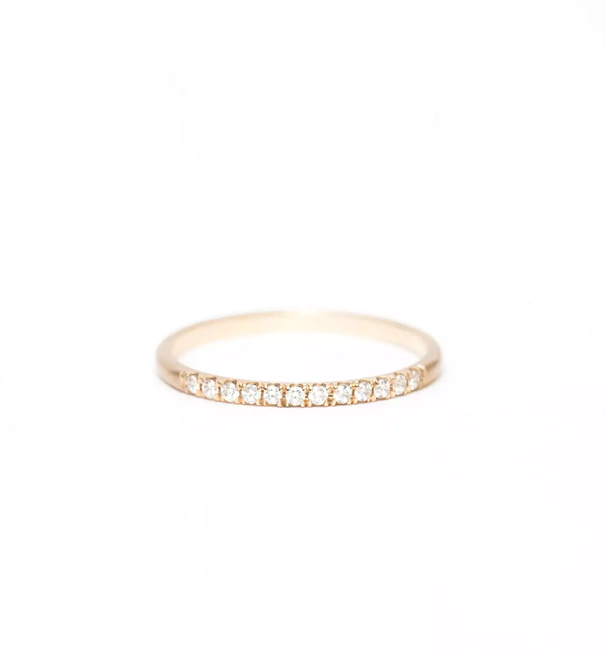 Half Round Semi Pavé Ring