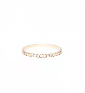 Half Round Semi Pavé Ring