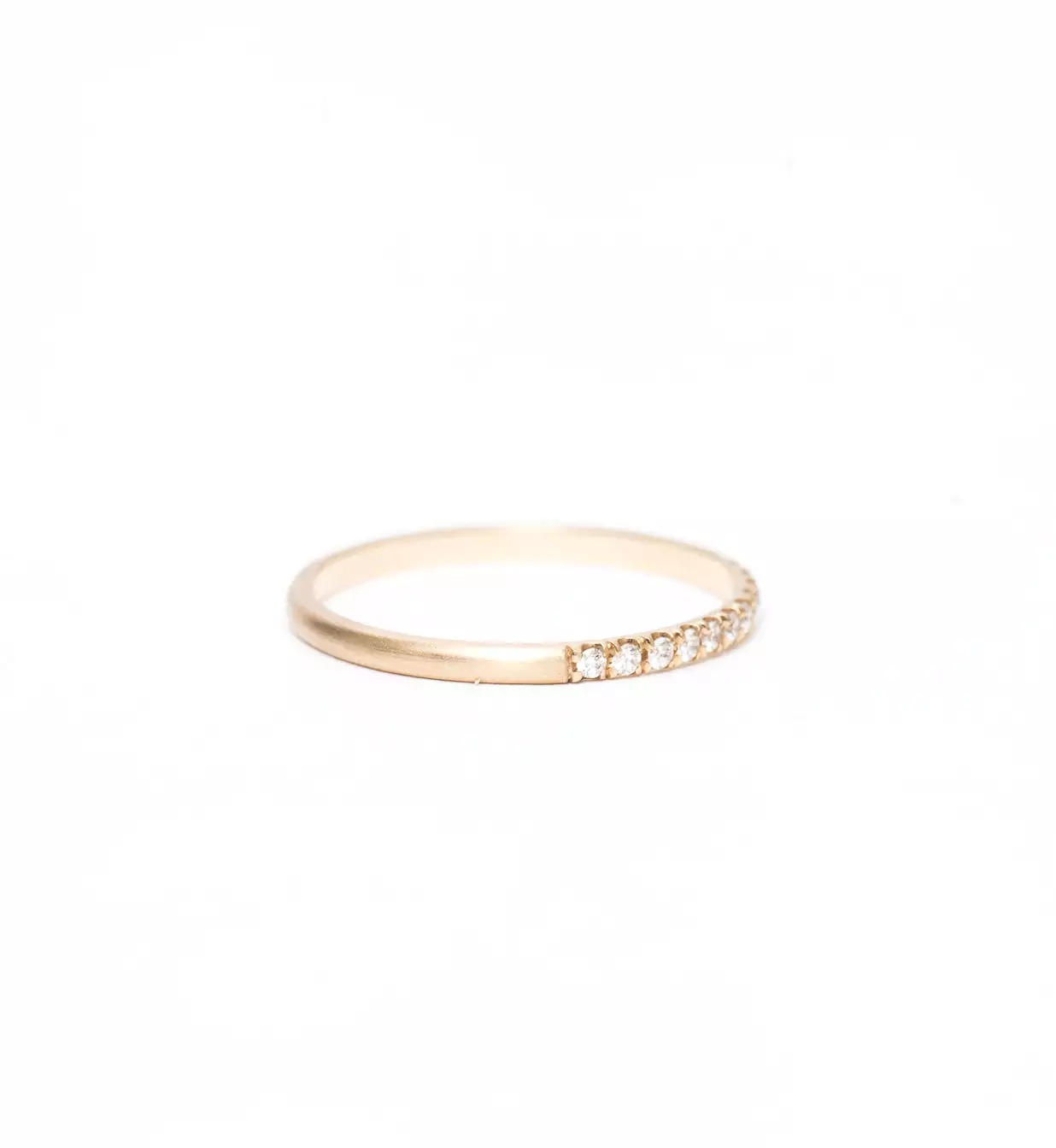 Half Round Semi Pavé Ring