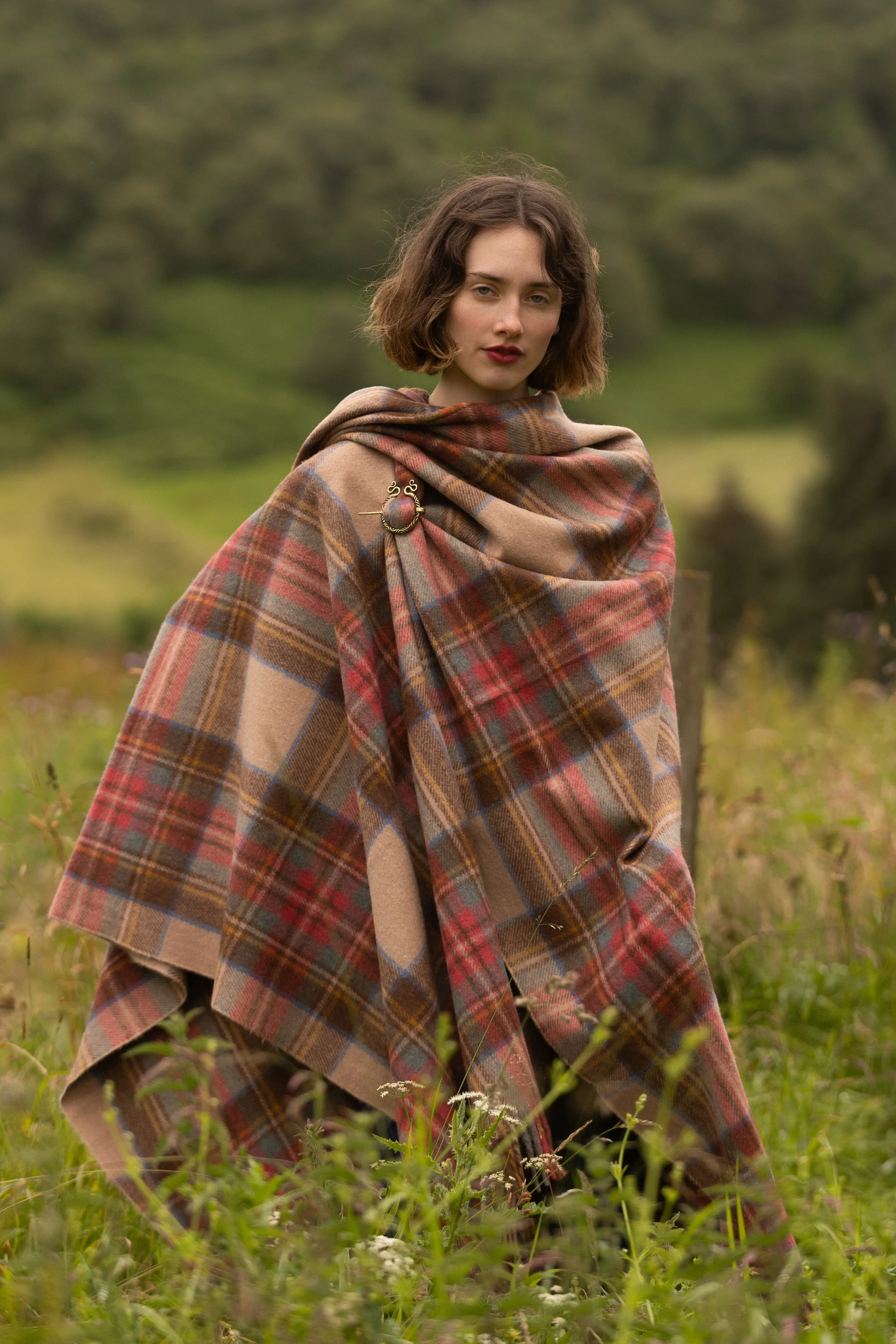 Highlander Ruana (Auld Dress Stewart) | Extra Warmth