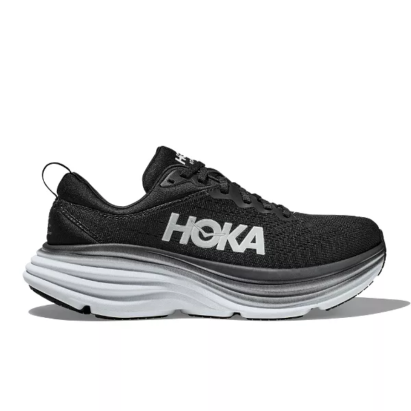 HOKA Women's Bondi 8 Wide Black/White