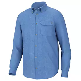 'Huk' Men's Tide Point Break Button Down Chambray - Set Sail