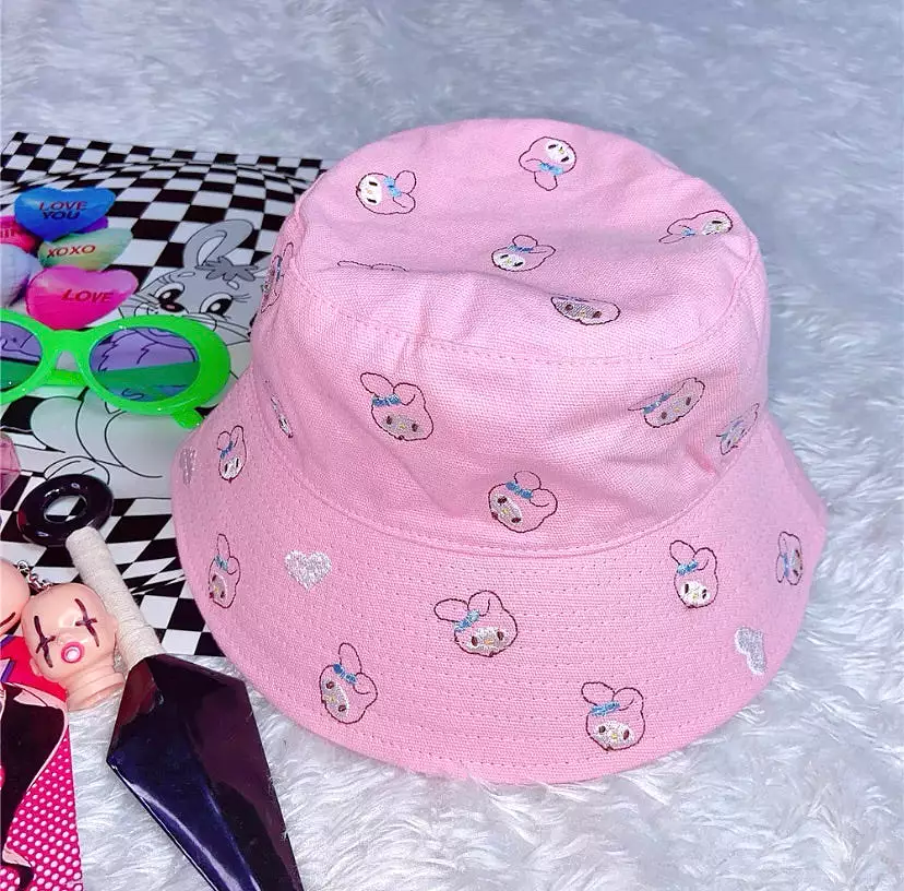 JAPANESE HARAJUKU SANRIO EMBROIDERY FISHERMAN HAT BY39005