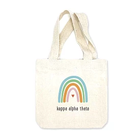 Kappa Alpha Theta Sorority Rainbow Mini Tote Gift Bag