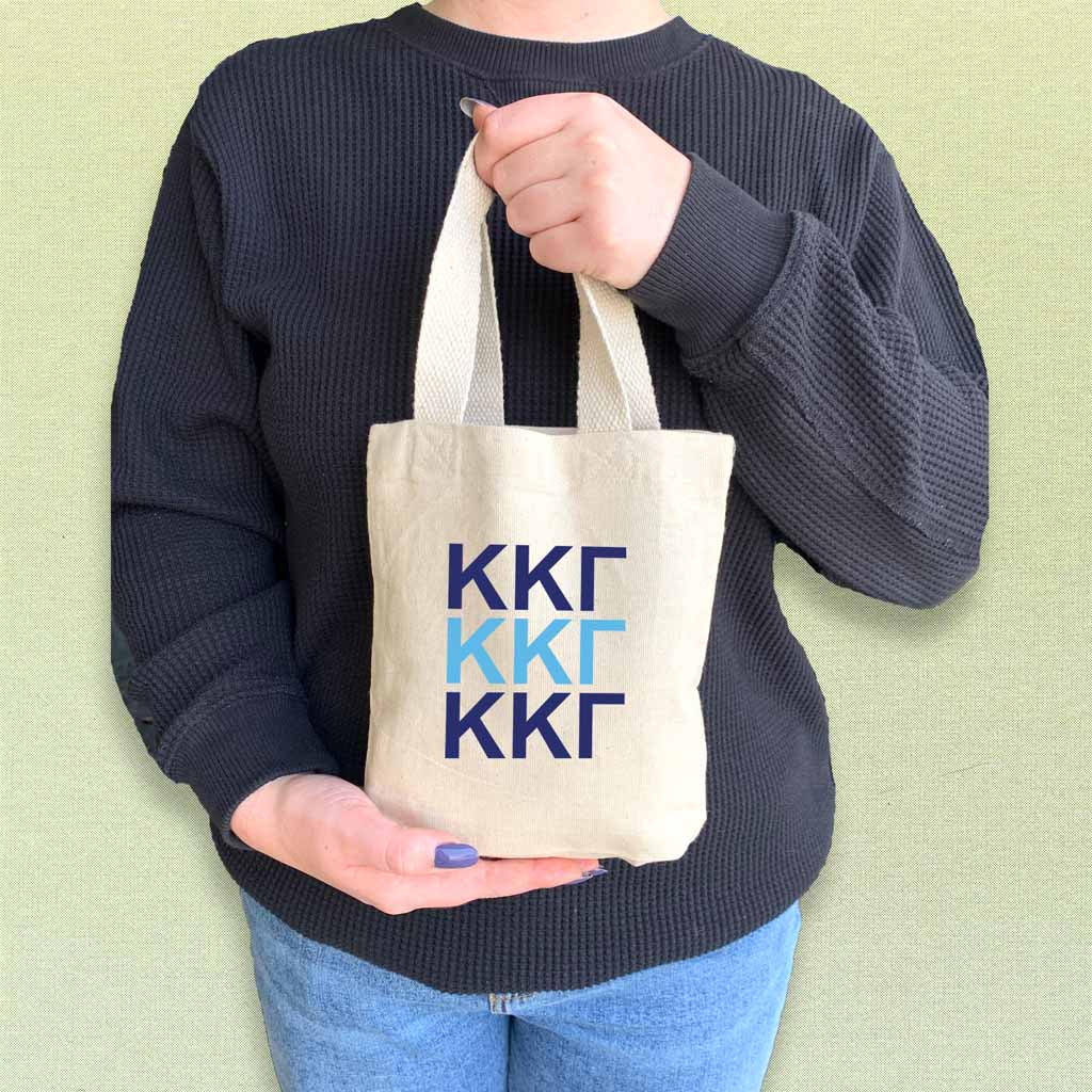 Kappa Kappa Gamma Sorority Greek Letters Mini Tote Gift Bag