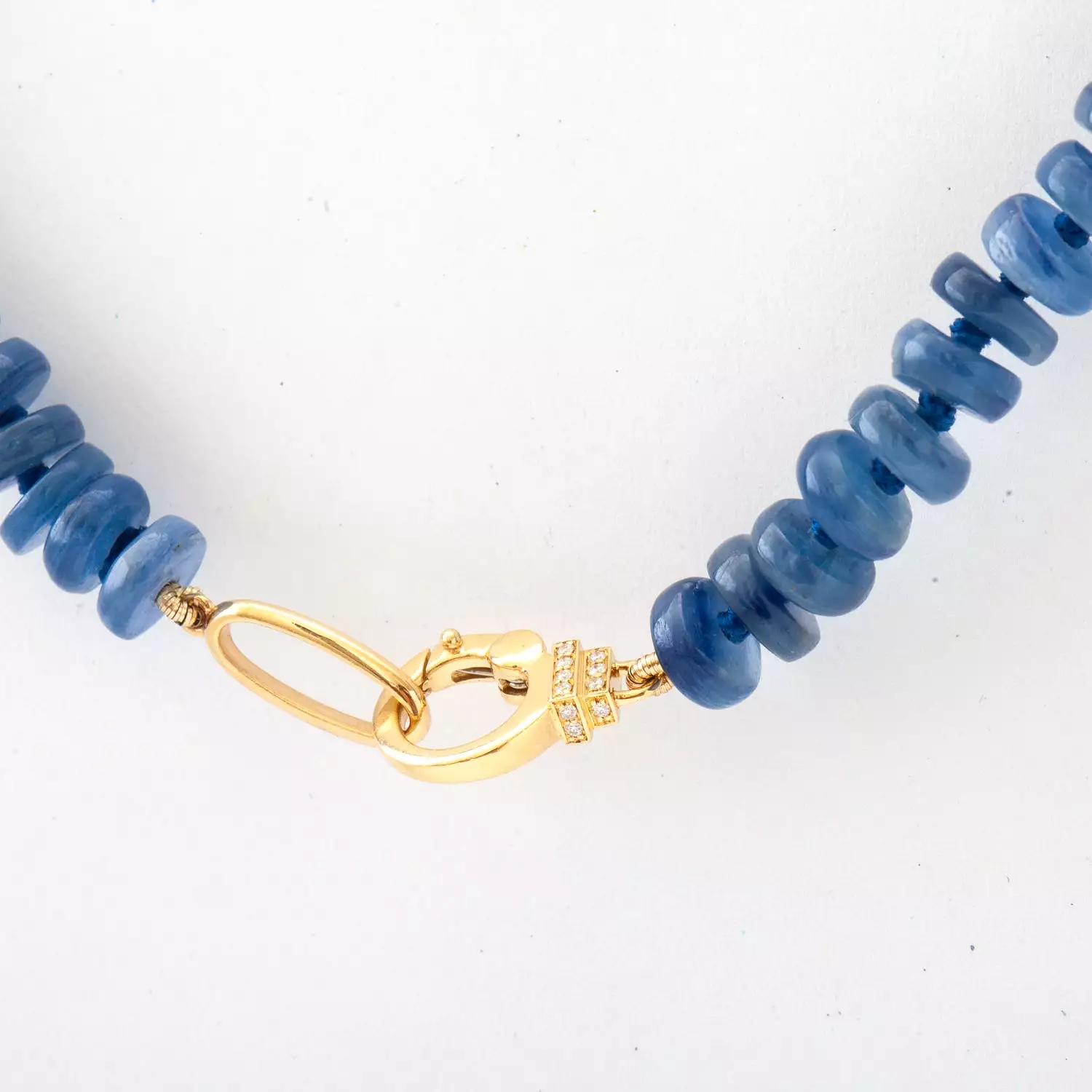 Kyanite Rondelle Beaded Necklace