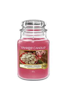 Large Yankee Candle Jar - Peppermint Pinewheels