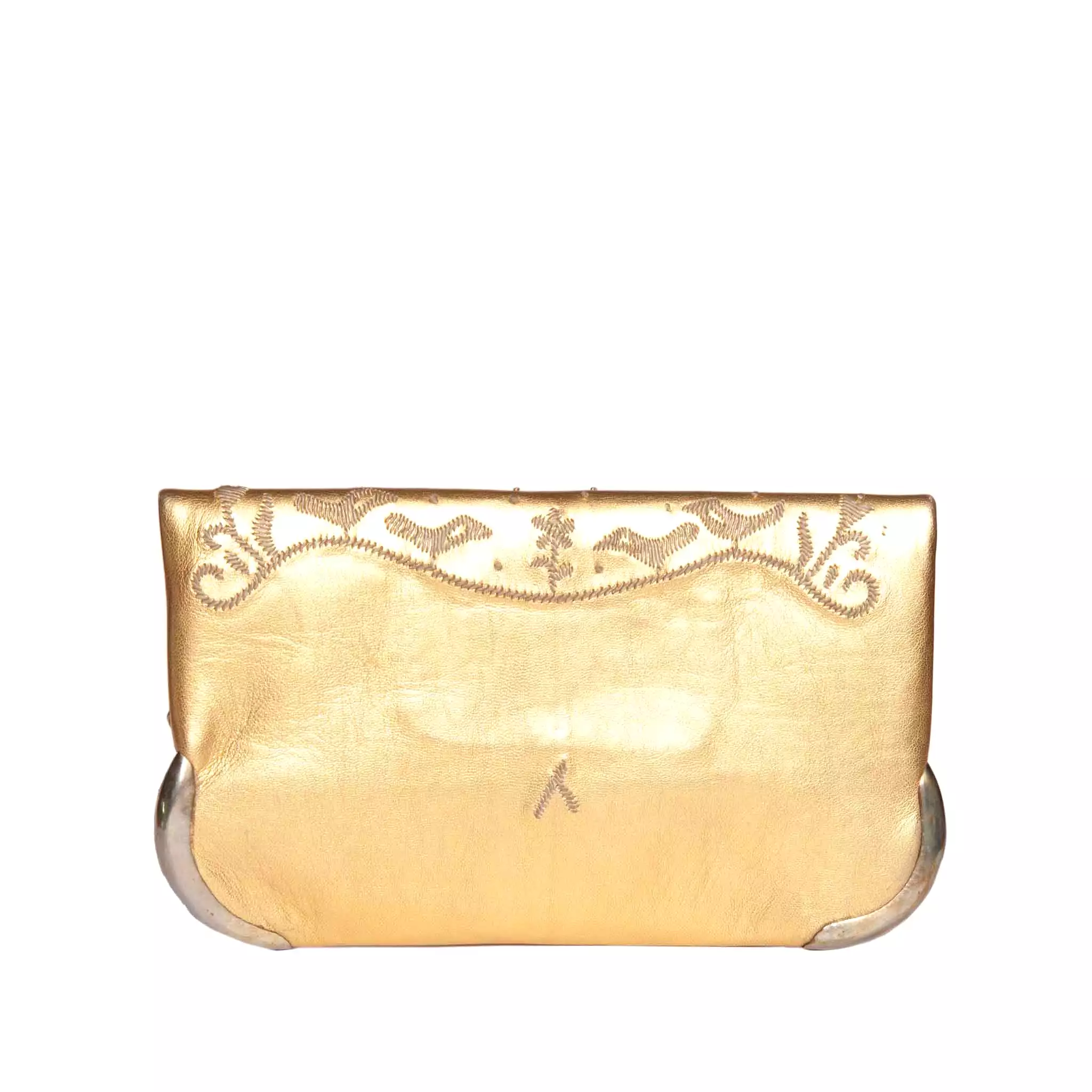 Lovebirds Evening Clutch Bag in Gold