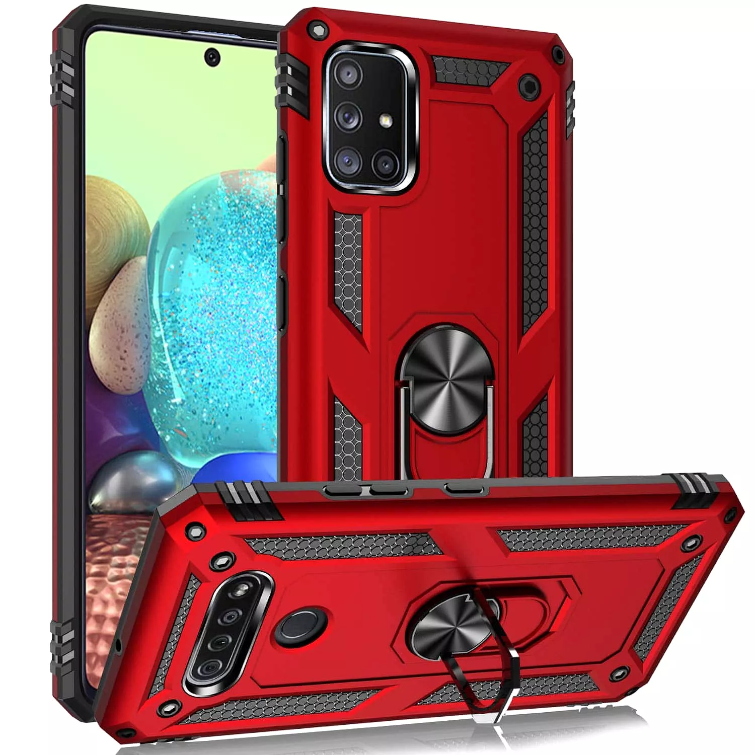 Luxury Armor Ring Bracket Phone Case For Samsung A Series