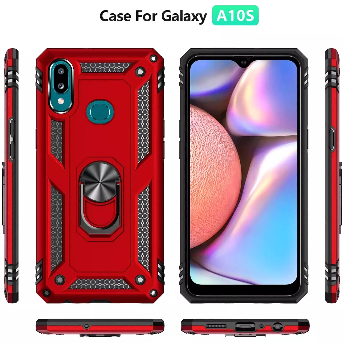 Luxury Armor Ring Bracket Phone Case For Samsung A10S-Fast Delivery