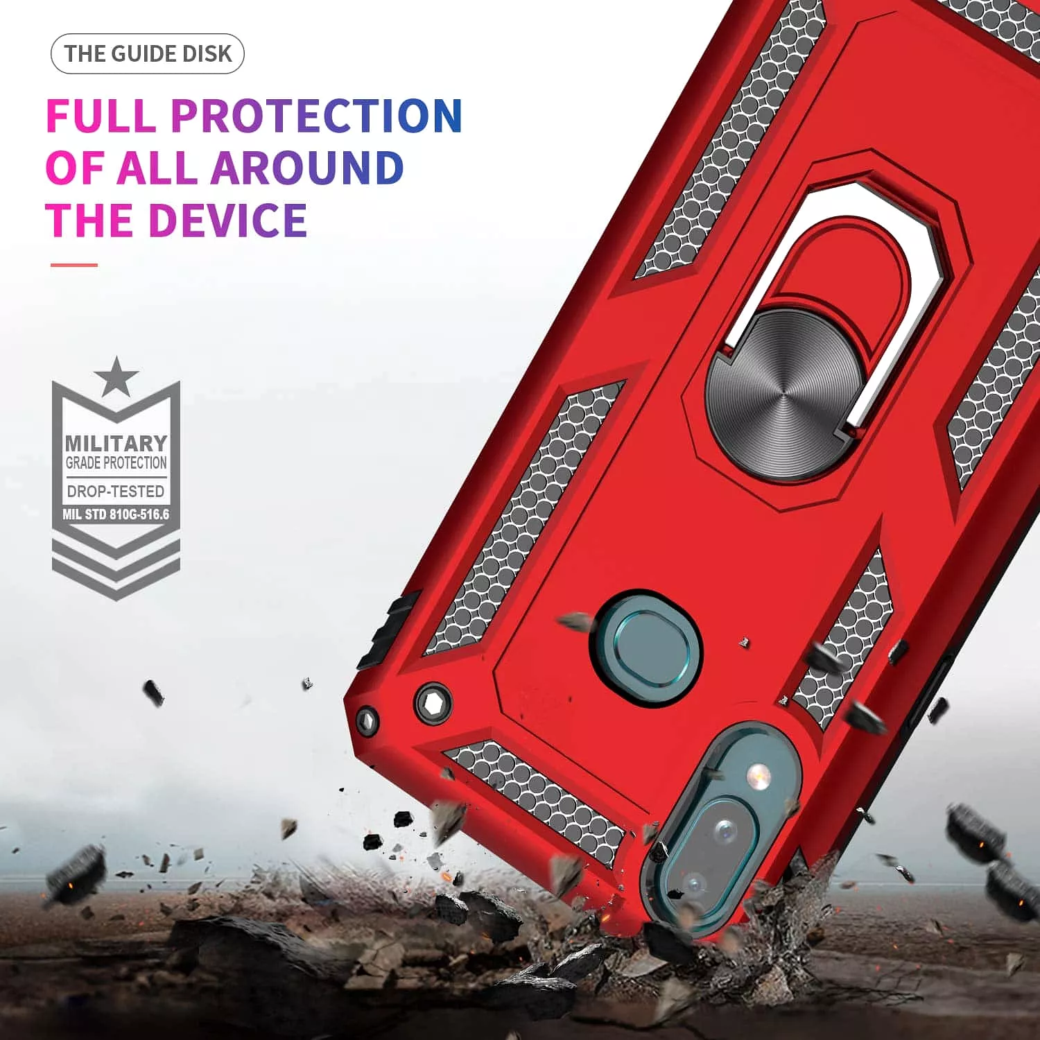 Luxury Armor Ring Bracket Phone Case For Samsung A10S-Fast Delivery