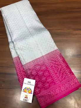 Madhu Bala  , Pure Kanjivaram Handloom Pattu Silk Saree for Women-PDS001KSC