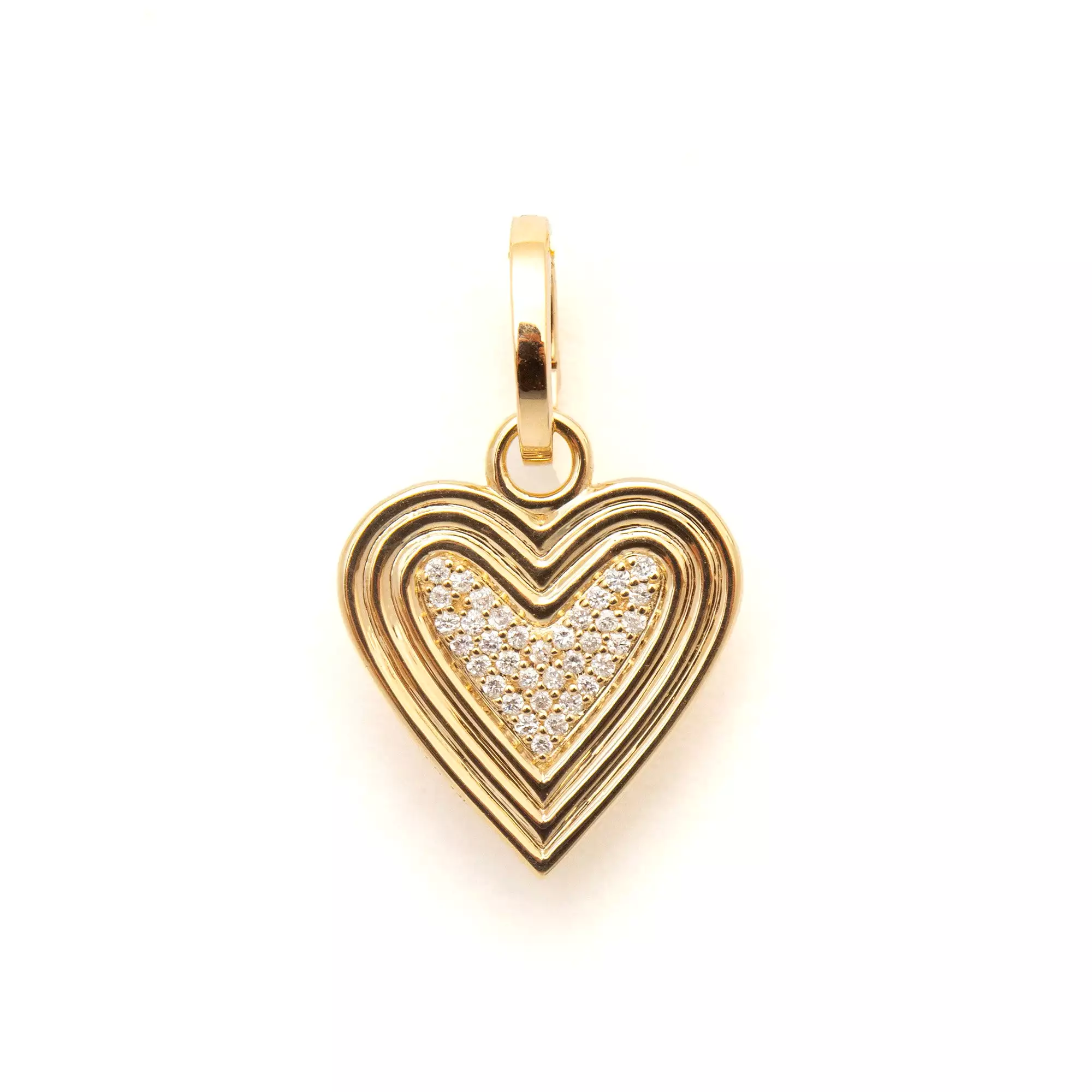 Make Your Move Pave Heart Hinged Charm