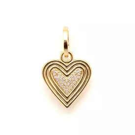 Make Your Move Pave Heart Hinged Charm