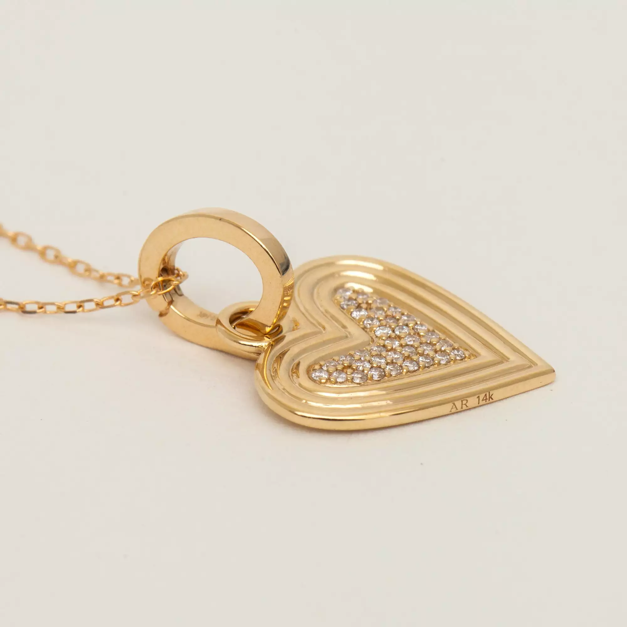 Make Your Move Pave Heart Hinged Charm