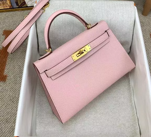 Mini Kaili Leather Pink Bag 19