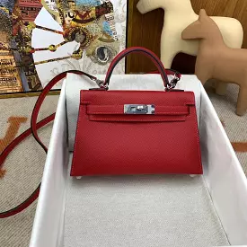 Mini Kaili Leather Red Bag 19