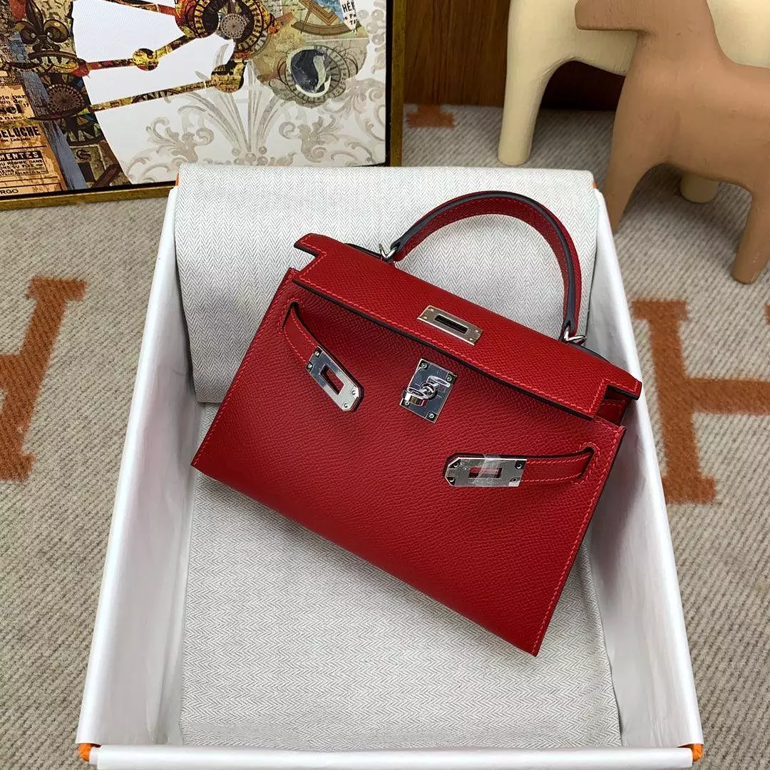 Mini Kaili Leather Red Bag 19