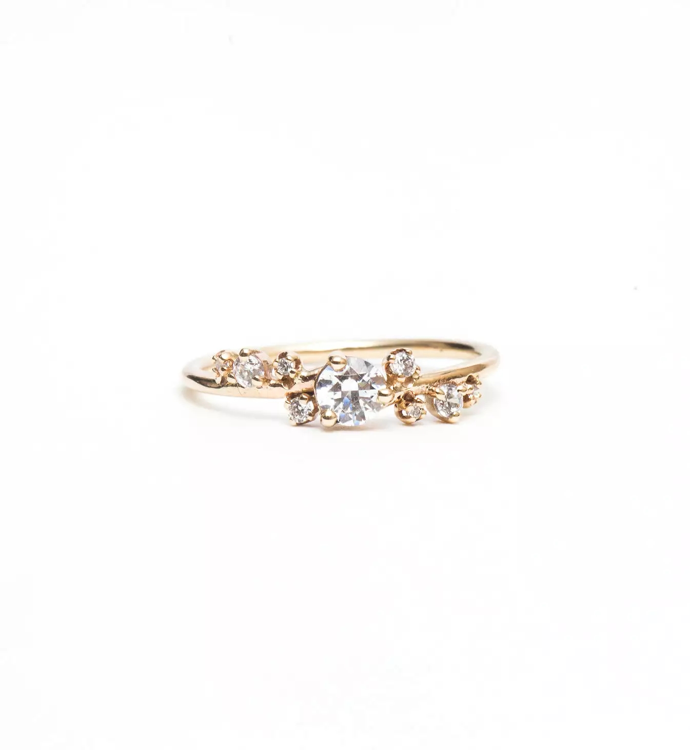 Organic Crossover Diamond Ring