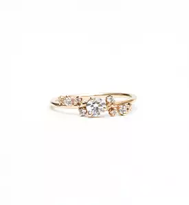 Organic Crossover Diamond Ring