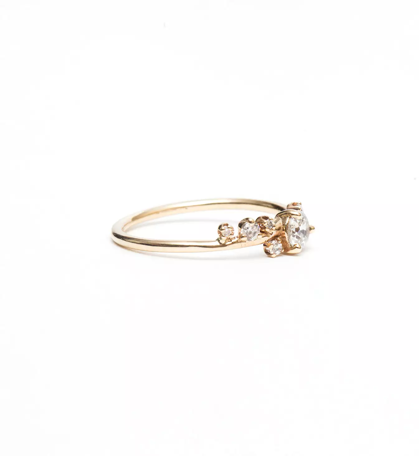 Organic Crossover Diamond Ring