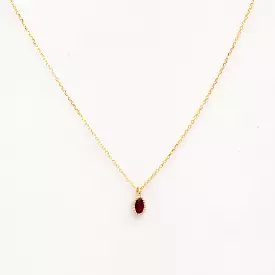 Oval Ruby Wisp Necklace