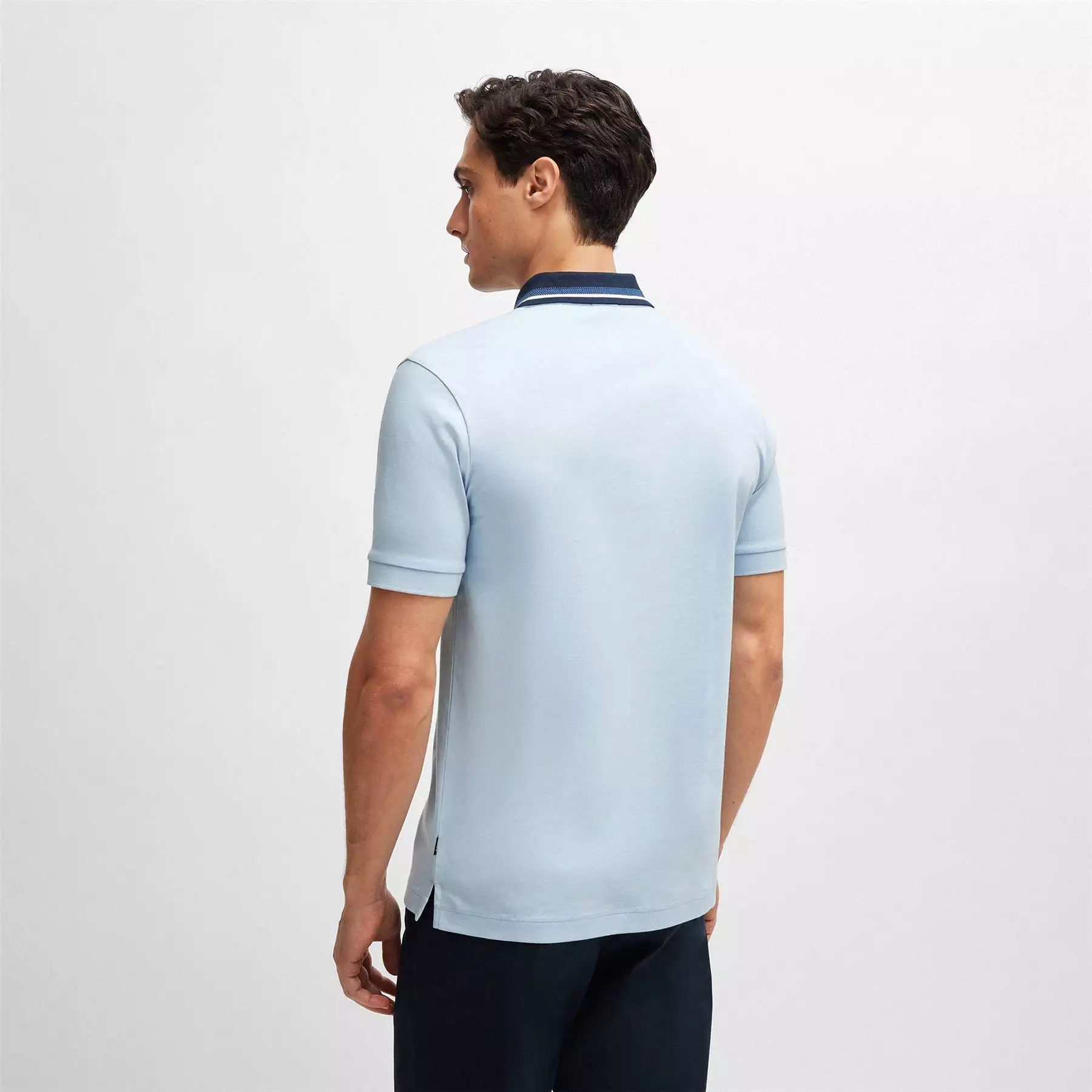 Phillipson 36 Slim Fit Cotton Polo Light Blue - SU24