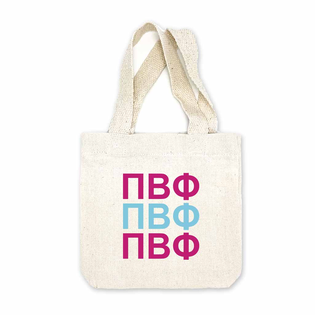 Pi Beta Phi Sorority Greek Letters Mini Tote Gift Bag