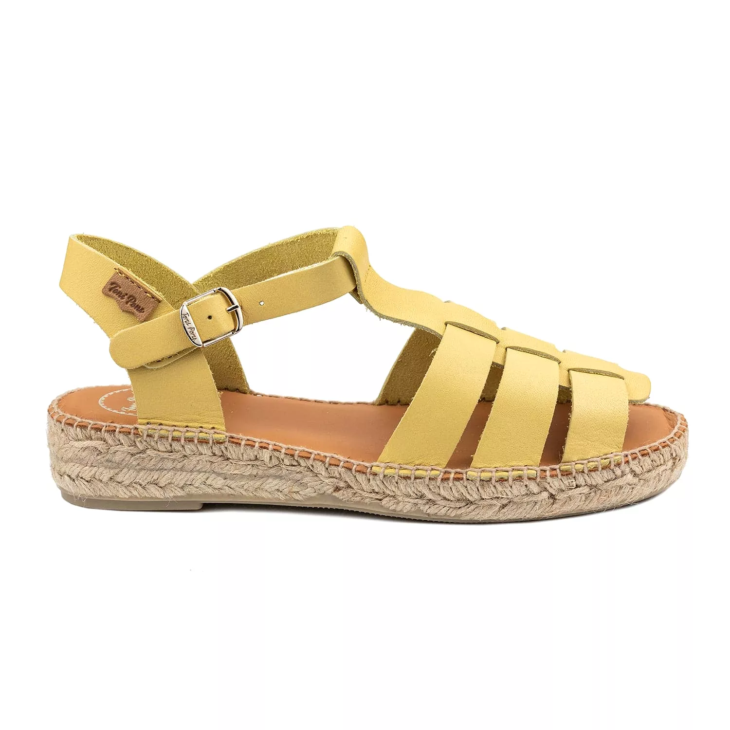 Plain Leather Wedge Espadrille for Women - Emma