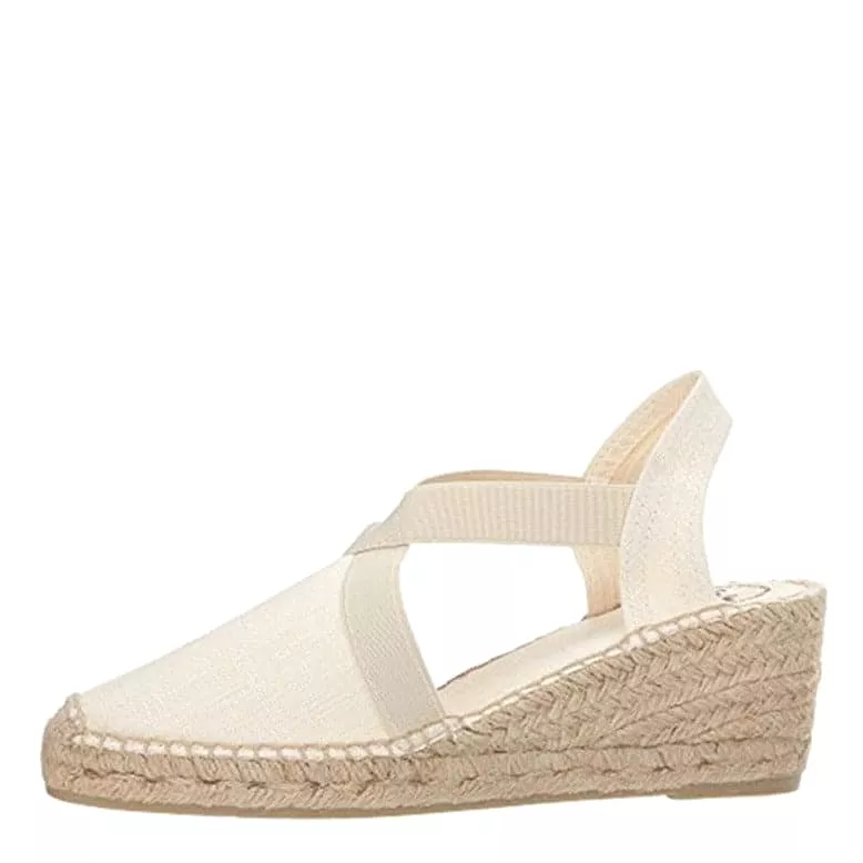 Plain Linen Wedge Espadrille for Women - Ter