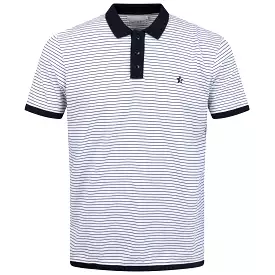 Play Well Cotton Pique Polo Off White/Dark Pin. Navy - 2024