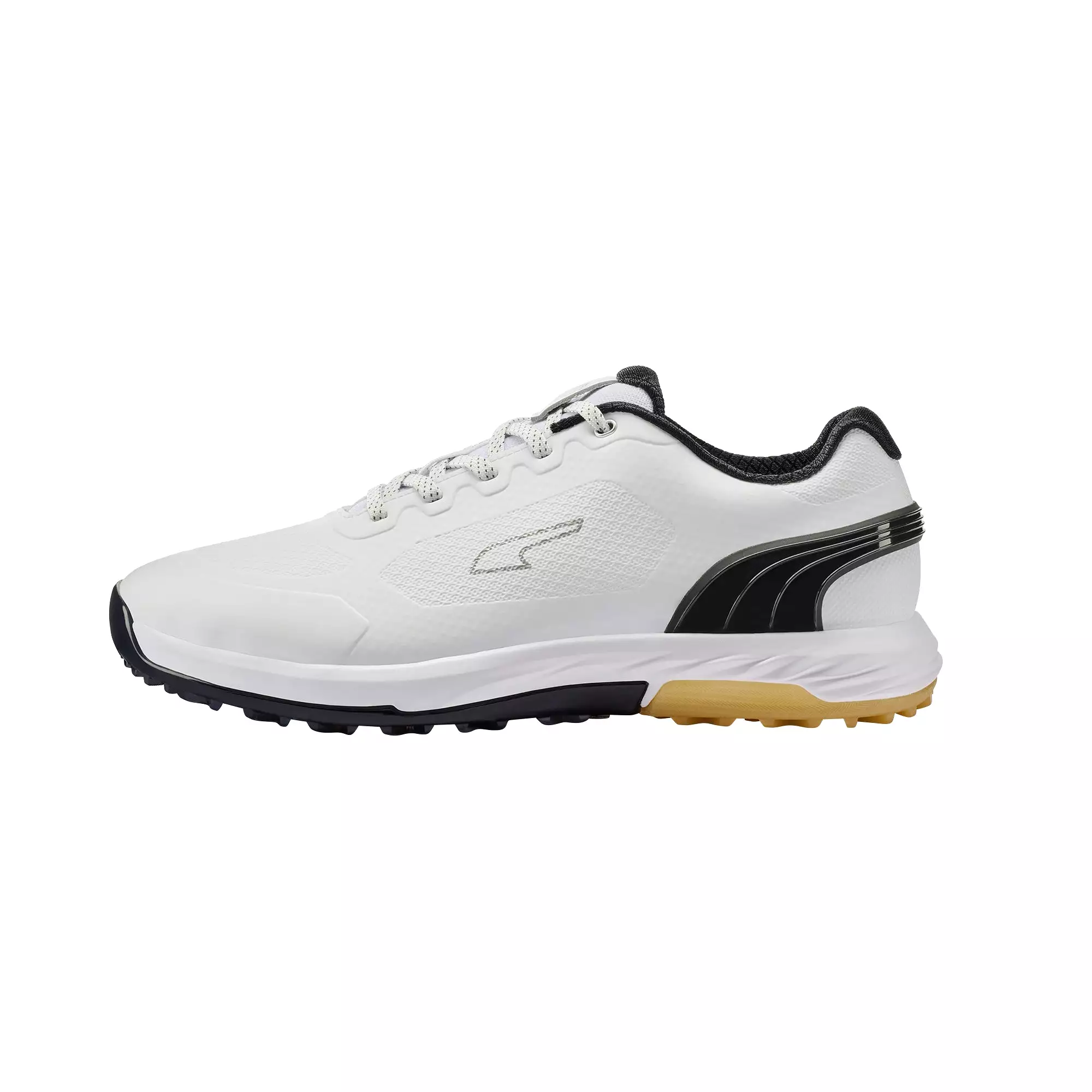 Puma Men's Alphacat Nitro Spikeless Golf Shoes - White/Black/Gum