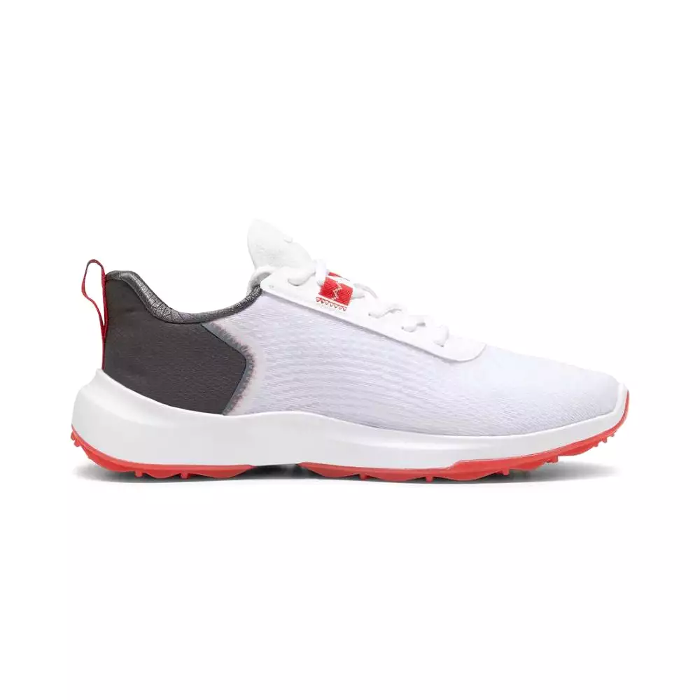 Puma Men's FUSION CRUSH SPORT Wide Spikeless Golf Shoes - Puma White /Dark Coal