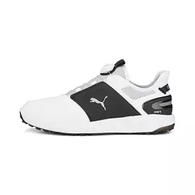 Puma Men's Ignite Elevate Disc Spikeless Golf Shoes - White/Black