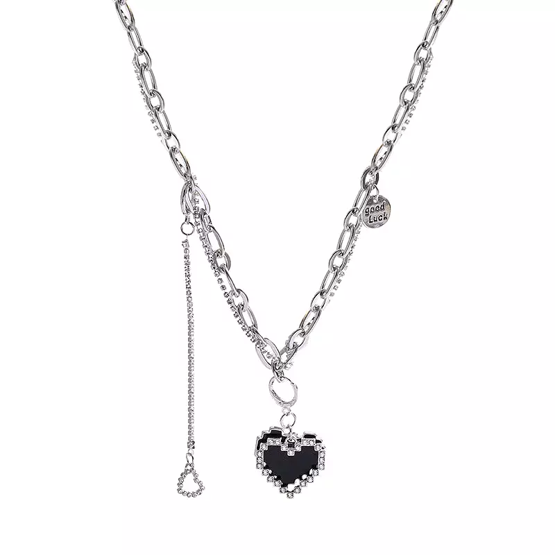 Punk Heart Pendant Necklace MK18793