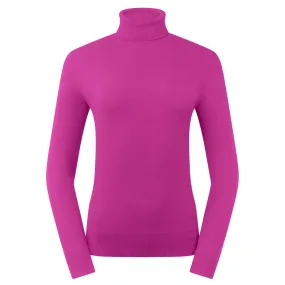 Pure Golf Glow Ladies Golf Roll Neck Pink Topaz