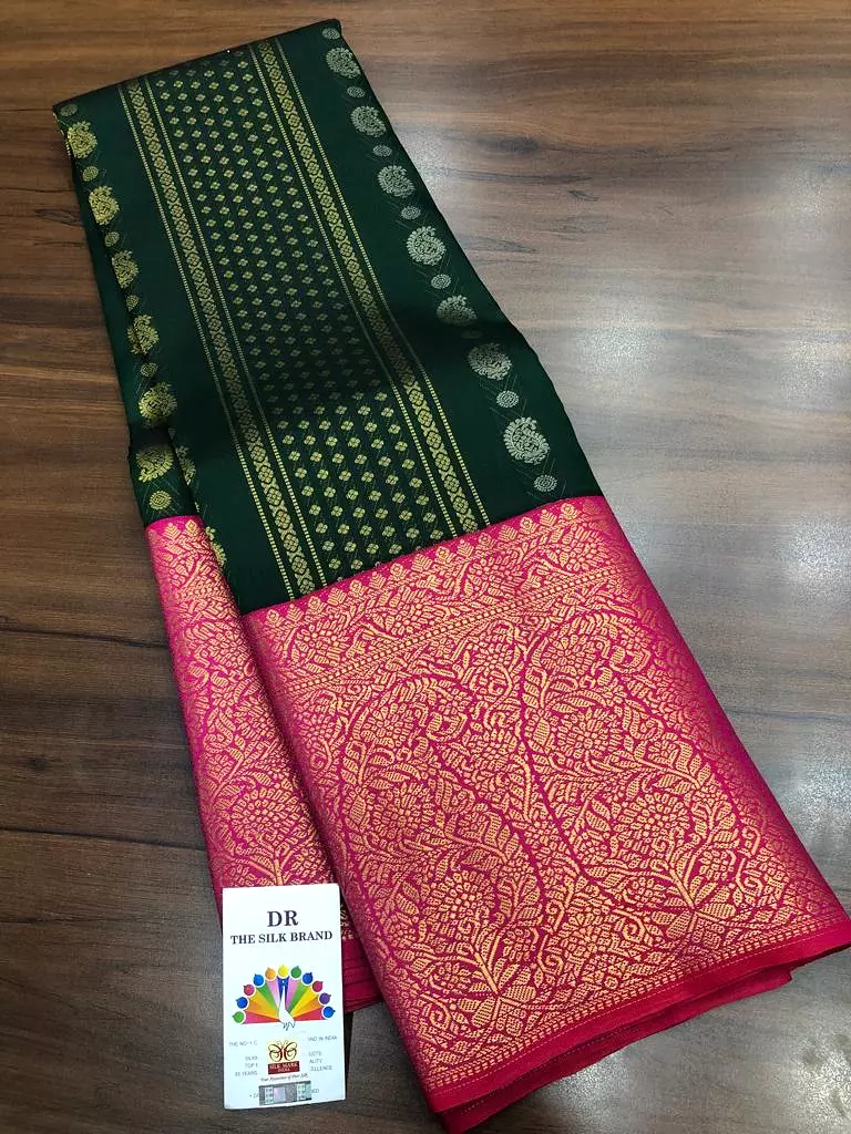 Raaginii  , Pure Kanjivaram Handloom Pattu Silk Saree for Women-PDS001KSF